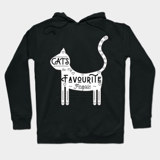 Cats Are My Favorite People, White Background, UK Spelling Hoodie